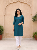 Green Stone Long Top