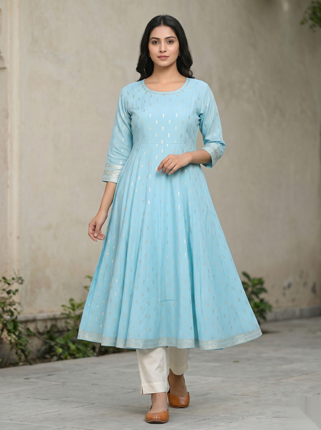 Sky Blue umbrella D2 Long Top