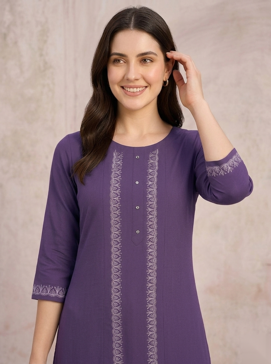 Violet Long Top