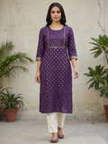 Violet Long D2 Top Kurti