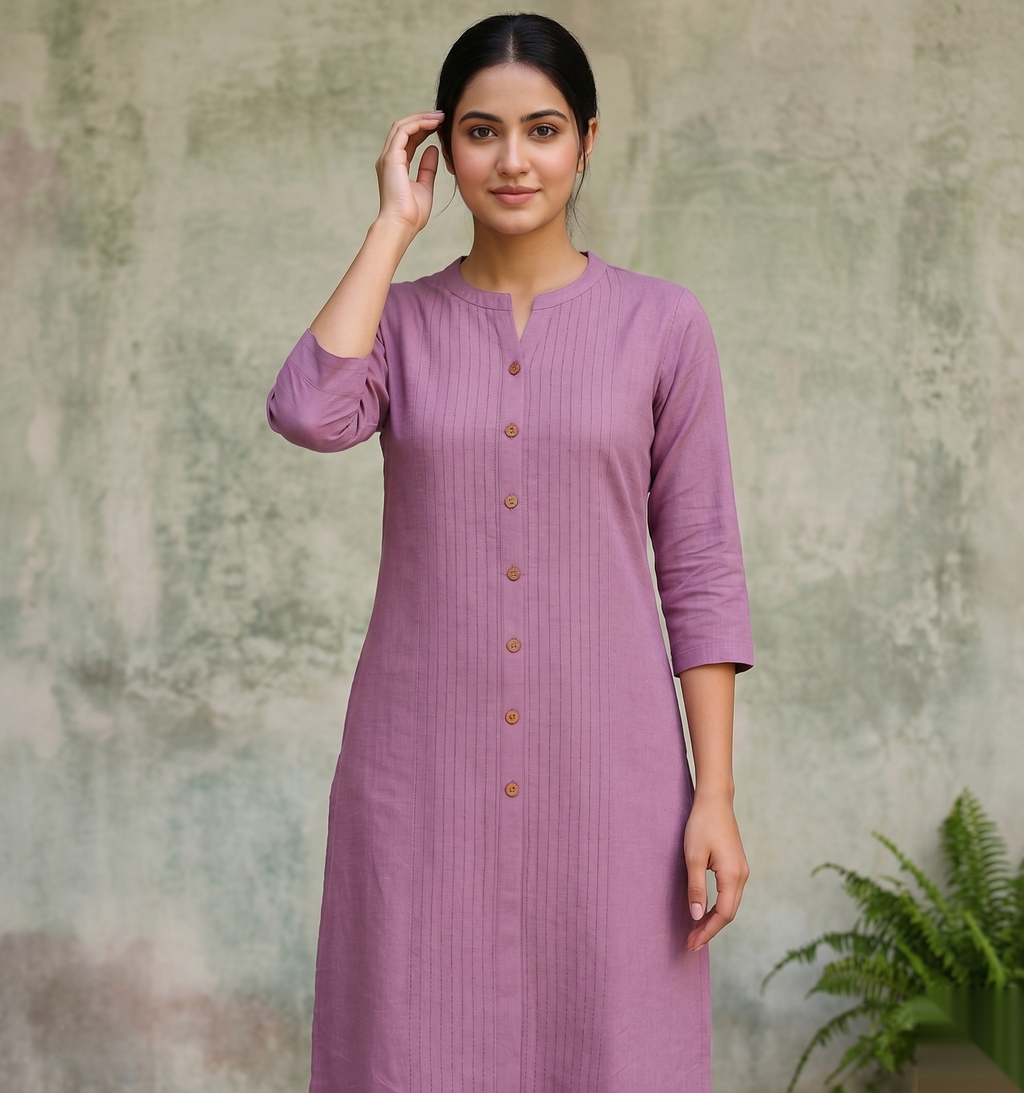 Dull pink Long Top Airline