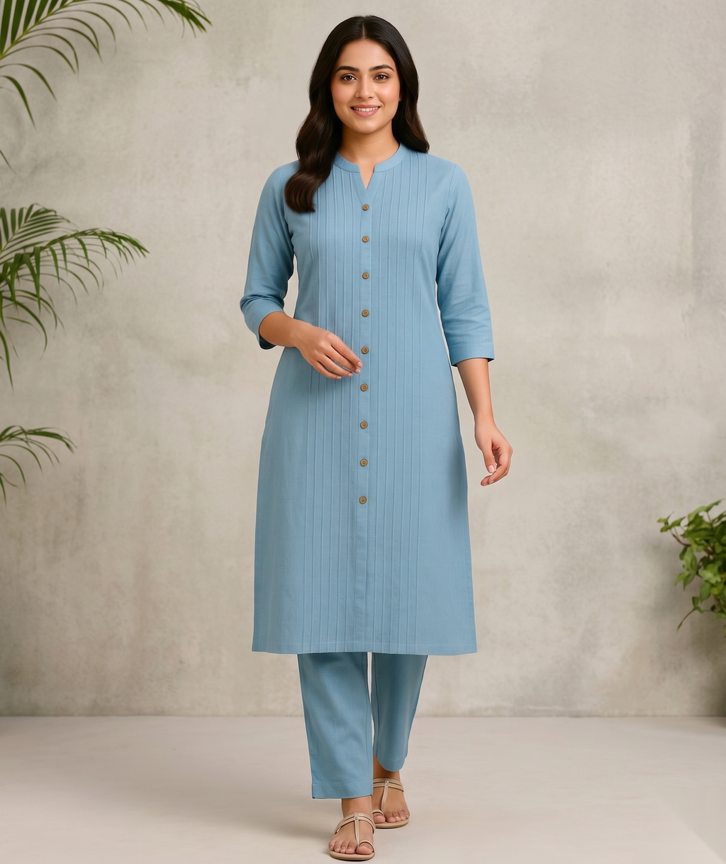 Ocean Blue Long Top Airline