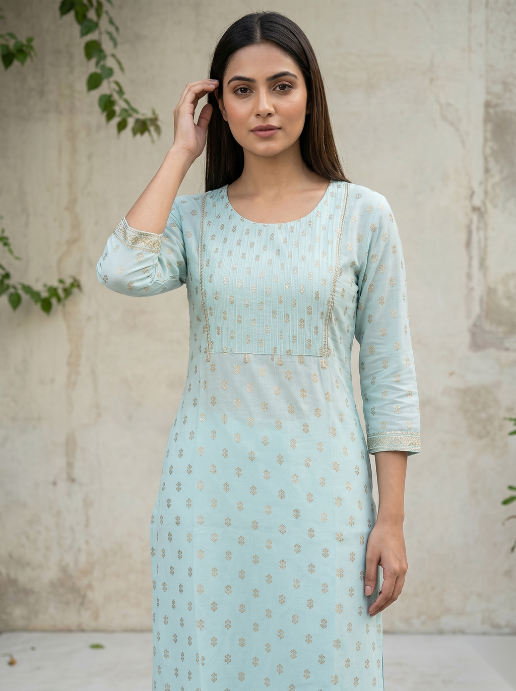 Sky Blue D3 Long Top