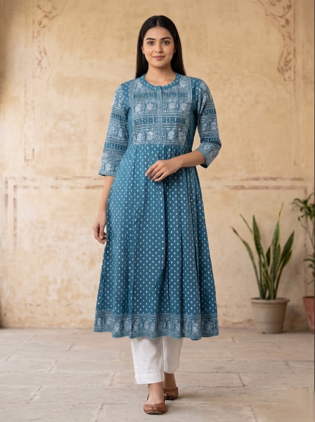 Sky Blue umbrella Long Top