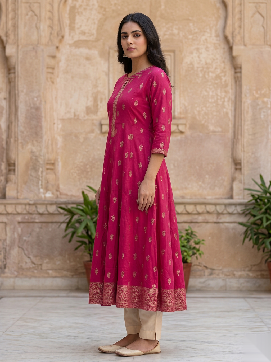 Pink D3 Long Top
