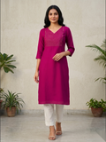 Pink Silver line Long Top